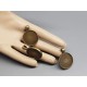 25mm double-sided Round heavy pendant setting bezel frame, ant bronze