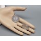 30mm double-sided Round heavy pendant setting bezel frame, platinum colour