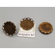 14mm Filigree edge bezel setting, ant. bronze