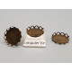 14mm Filigree edge bezel setting, ant. bronze