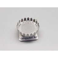 20mm round Crown edge setting, stainless steel