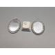 25x18mm oval bobble edge setting with dome set, stainless steel