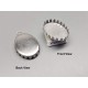 25x18mm oval Crown edge setting with dome, stainless steel