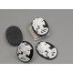 25x18mm Black with White Lolita skeleton cameo