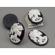 25x18mm Black with White Lolita skeleton cameo