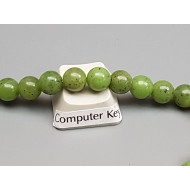 Round Gemstone Bead, BC Jade, Grade A, 6mm, 19cm strand
