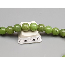 Round Gemstone Bead, BC Jade, Grade A, 6mm, 19cm strand