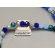 Faceted Round glass beads, 6mm, Shades of Blue, string