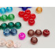 Glass European beads, large hole rondelle beads, 14x10mm, assorted colours, bag of 48