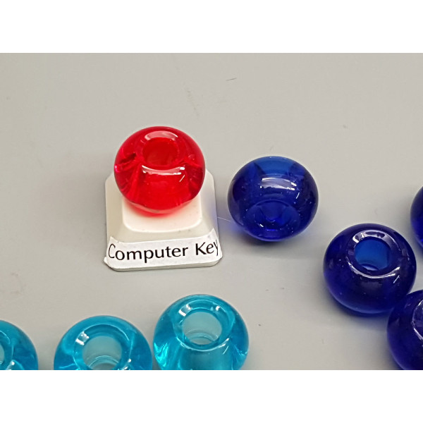 Glass European beads, large hole rondelle beads, 14x10mm, assorted colours, bag of 48