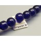 Glass Bead String, Round, Dark Blue, 10mm dia, 33cm string