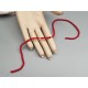 Glass Bead String, Round, Opaque Red, 4mm, 37cm strand