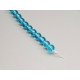 Glass Bead String, Round, Teal, 6mm, 37cm strand