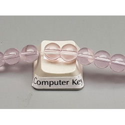 Glass Bead String, Round, Pink, 6mm, 37cm strand