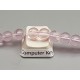 Glass Bead String, Round, Pink, 6mm, 37cm strand