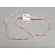 Glass Beads, Cube, 3mm faceted, Pink, string