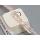 Glass Beads, Cube, 3mm faceted, Pink, string