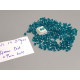 Glass beads, faceted bicone, 4mm, emerald colour, per 20g 