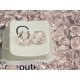 Glass beads, faceted bicone, 4mm, pink colour, per 20g bag
