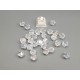 Glass Beads, Irregular clear AB rainbow effect, faceted, 10x9mm, bag 20pcs