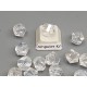Glass Beads, Irregular clear AB rainbow effect, faceted, 10x9mm, bag 20pcs