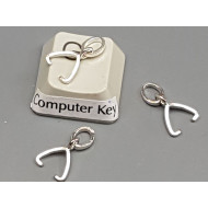 Sterling Silver Triangle Pinch Bail, approx 5.3mm ID wide, with soldered jump ring, each