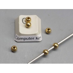 Filler Bead 4mm raw brass, seamless, each