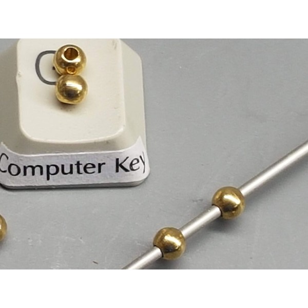 Filler Bead 4mm raw brass, seamless, each