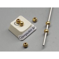 Filler Bead 4mm raw brass, seamless, each