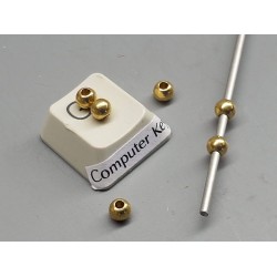 Filler Bead 4mm raw brass, seamless, each