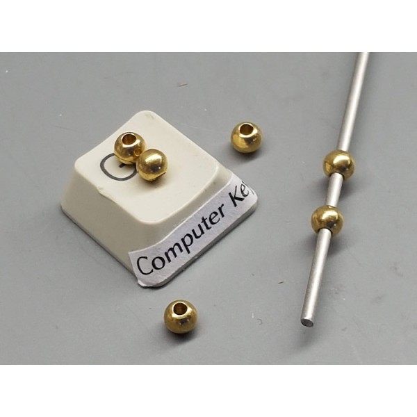 Filler Bead 4mm raw brass, seamless, each
