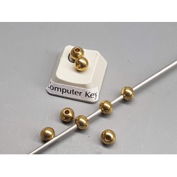 Filler Bead 5mm raw brass, seamless, each