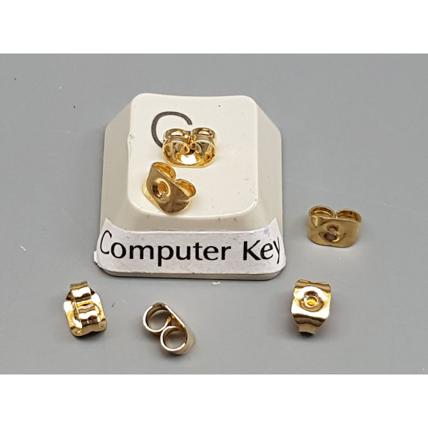 Scroll back for studs, 304 stainless steel with gold colour, 3.85x5.1mmpair