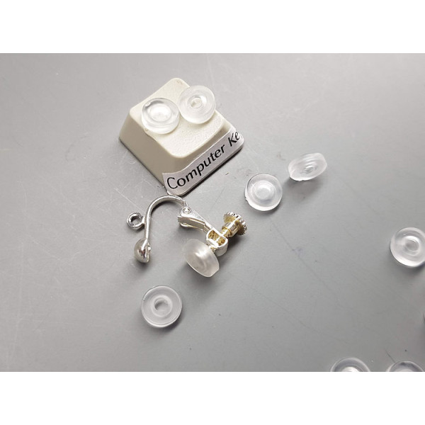 Comfort pads for clip-on earrings, metal free, pair