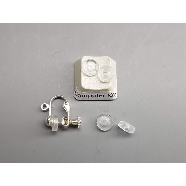 Comfort pads for clip-on earrings, metal free, pair