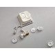 Comfort pads for clip-on earrings, metal free, pair