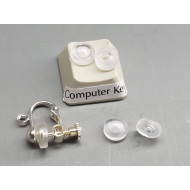 Comfort pads for clip-on earrings, metal free, pair