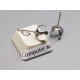 Pearl / ball holder Earring Stud, 8mm, Stainless Steel, pair