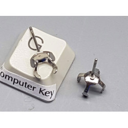 Pearl / ball holder Earring Stud, 8mm, Stainless Steel, pair
