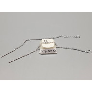 304 Stainless Steel Ear Threads, with jump ring, pair