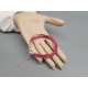 Fashion bracelet, with multi-strand leather cord and lobster clasp, deep pink, each