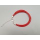 Fashion bracelet, with multi-strand leather cord and lobster clasp, dark red, each