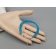 Fashion bracelet, with multi-strand leather cord and lobster clasp, dark teal, each