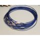 17.5 inch Necklace Loop, Steel Wire, Dark Blue, 1mm, each