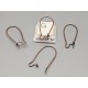 Small-Med Kidney Wires, 25mm, antique copper, per pair
