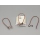 Small-Med Kidney Wires, 25mm, antique copper, per pair