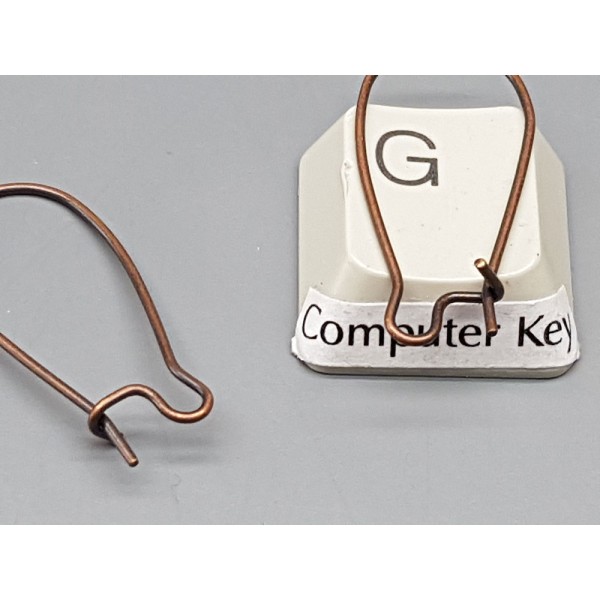 Small-Med Kidney Wires, 25mm, antique copper, per pair