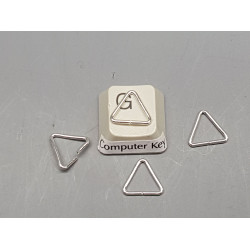 Jump rings, triangle, 11mm, silver plate, per bag of 50