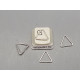 Jump rings, triangle, 11mm, silver plate, per bag of 50