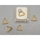 Jump rings, triangle, 7.5mm, raw brass, per 50